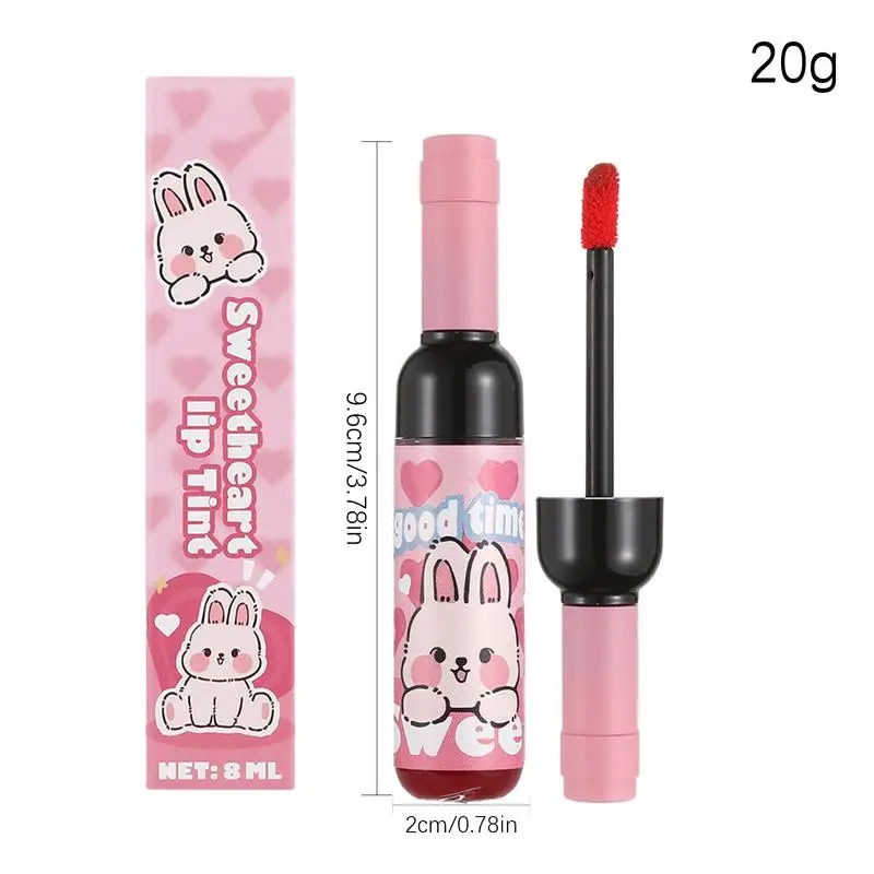 Wine Lip Stain Lips Gloss Wine Liquid Lipgloss Matte Finish Long Lasting Waterproof for Women and Girls Beauty Makeup Look