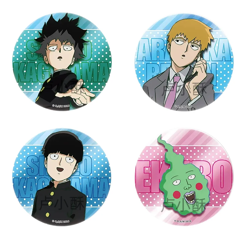 

Anime Mob Psycho 100/Mobu Saiko HyakuONE Reigen Arataka Kageyama Shigeo Cosplay Badge Laser High Appearance Level Individuality