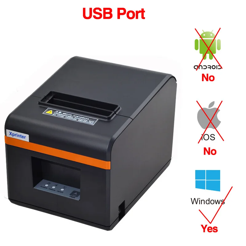 Customized. Xinye XP-N160II Thermal Receipt Printer 80mm Catering POS Cashier Front Desk Kitchen Meituan Small Receipt Print