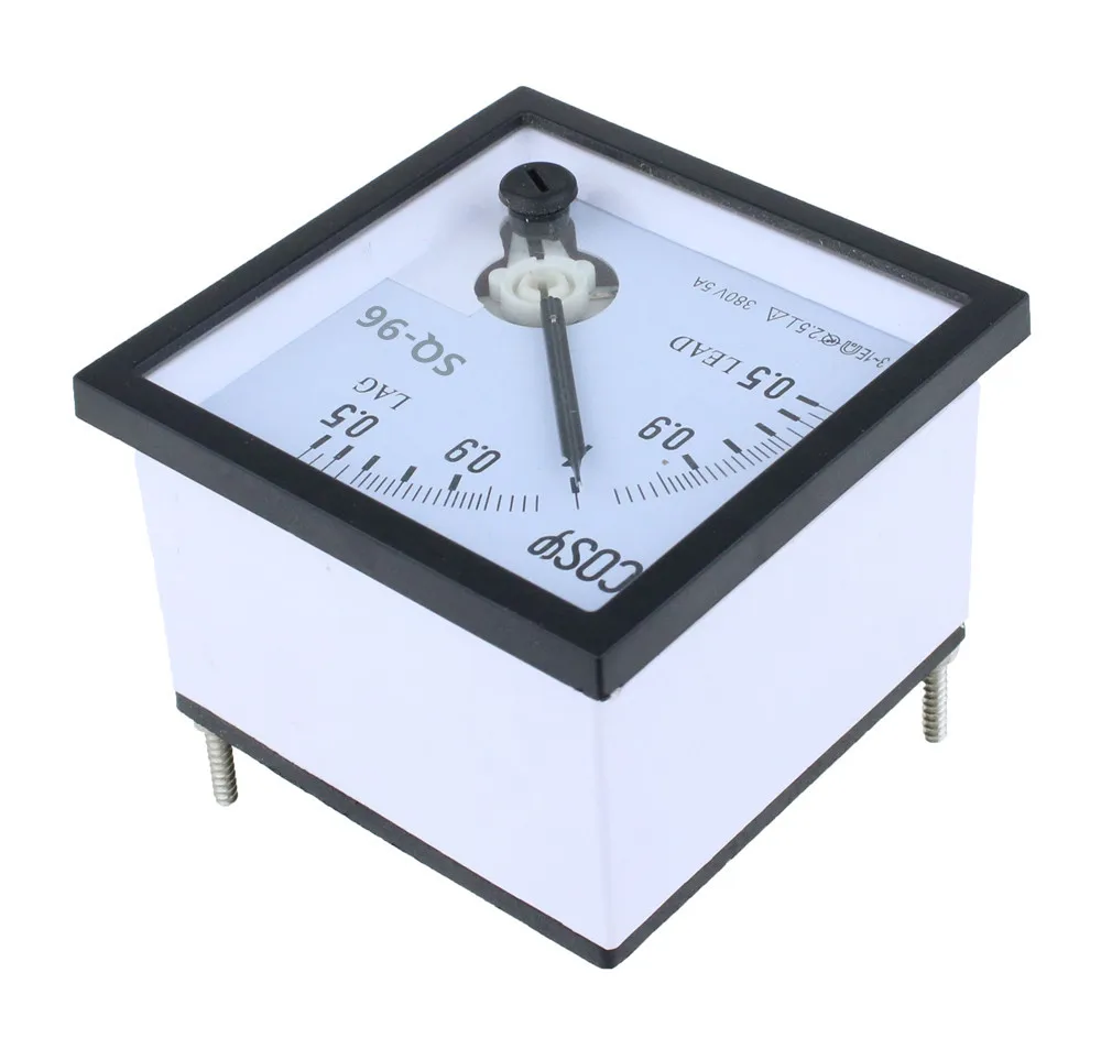 CP-96 SQ-96 CZ-96 COS-φ 0,5-1-0,5 380 V 5 A Misuratore del fattore di potenza con puntatore
