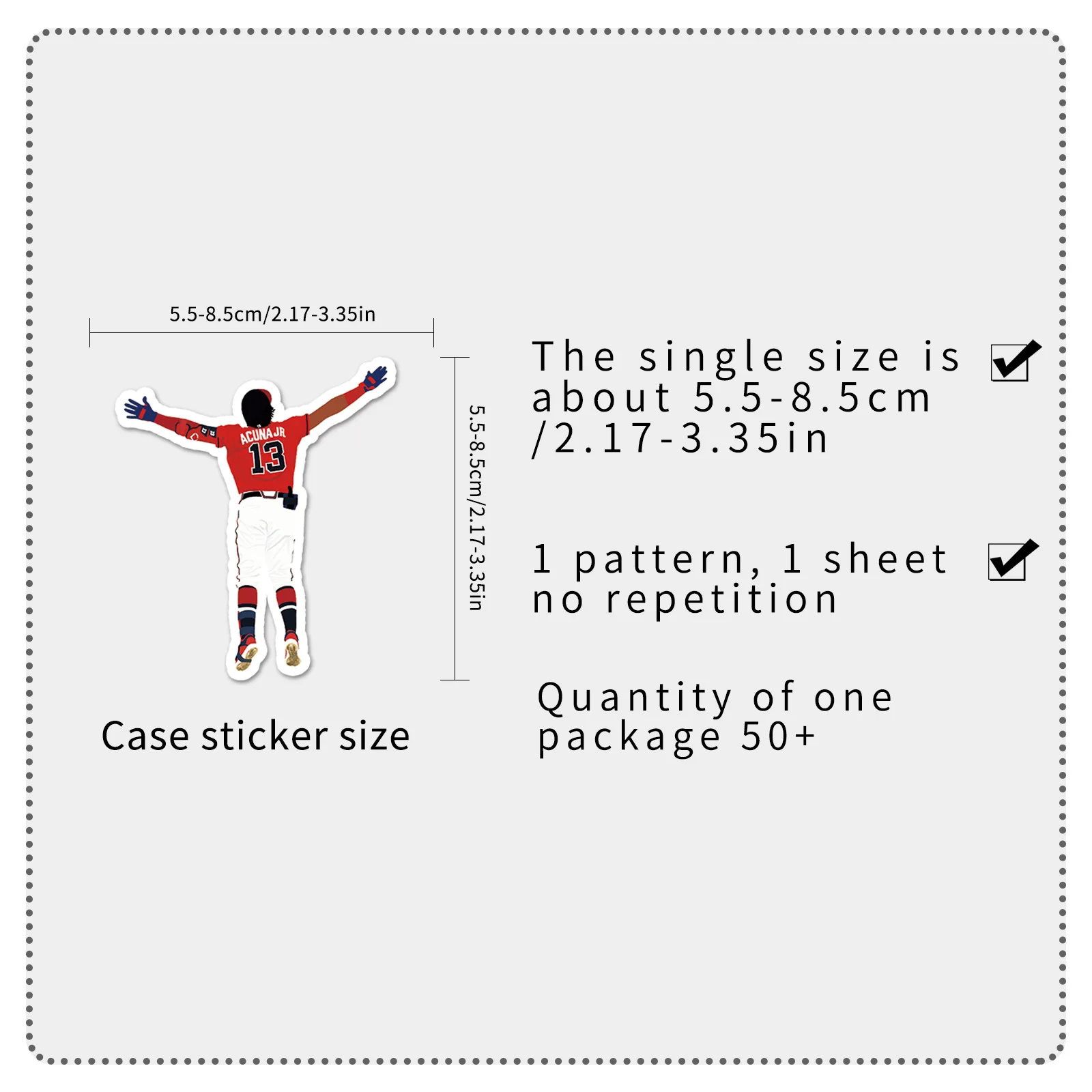 

50PCS Baseball Stickers Sports Cartoon Materials Can Decorate DIY Phone Cases Laptop iPad Waterproof Stickers Kids Toy