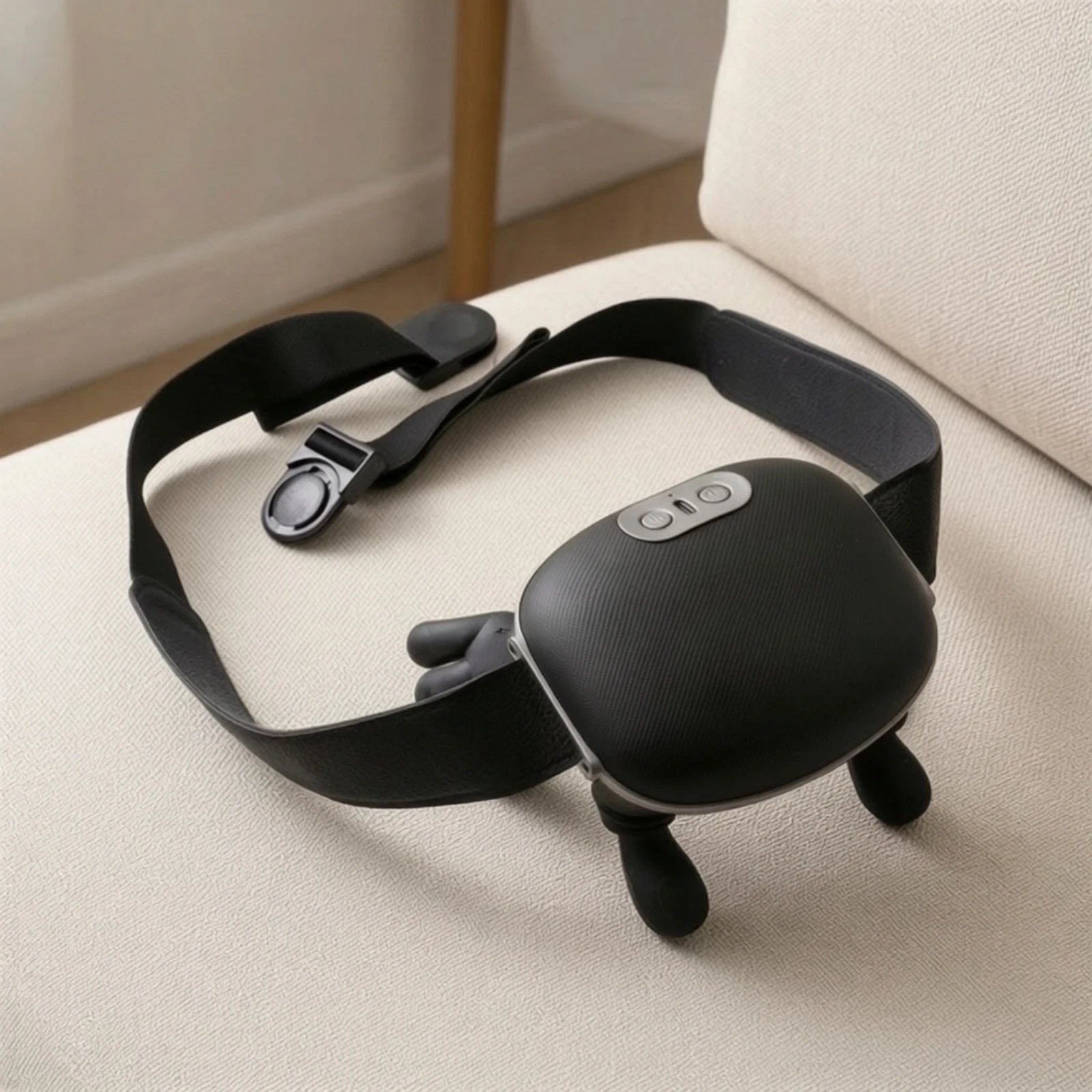 Neck and Shoulder Massager Handsunrestricted Neck Massager with Strap Wearable Kneading for Home, Sofa