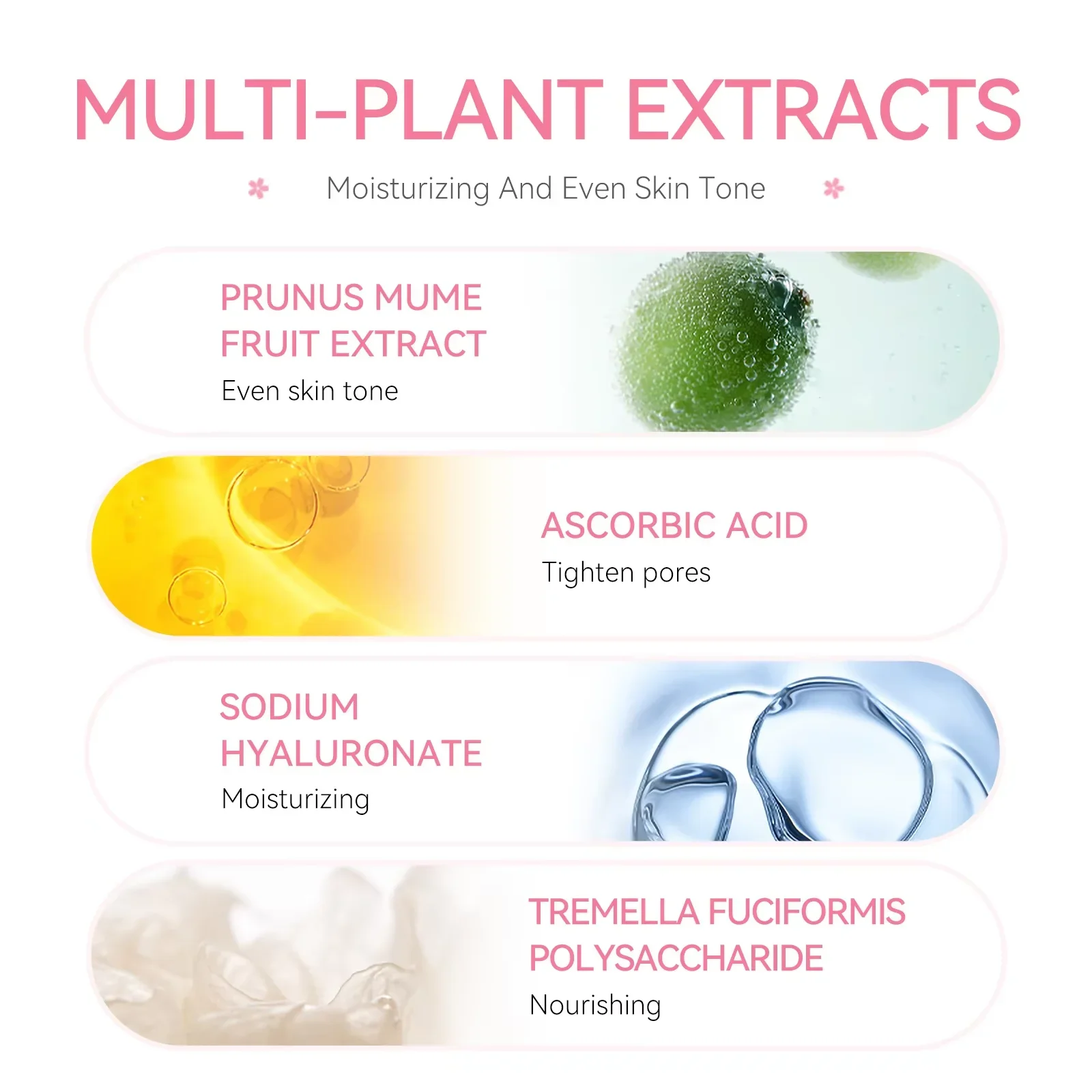 Sakura clareamento rosto soro anti envelhecimento desvanece-se linhas finas apertar poros melhorar melanina pigmento hidratante maçante iluminar cuidados com a pele