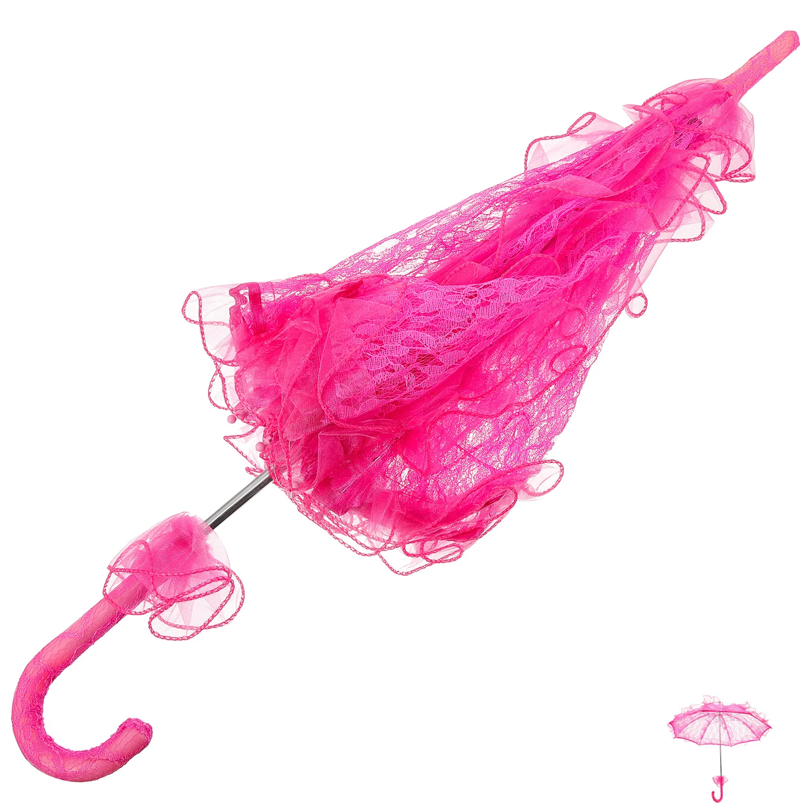 مظلة دانتيل لحفلات الزفاف، مظلة دانتيل رائعة، تصميم أنيق قوي ومتين، ديكور للتصوير الفوتوغرافي، مظلة زفاف