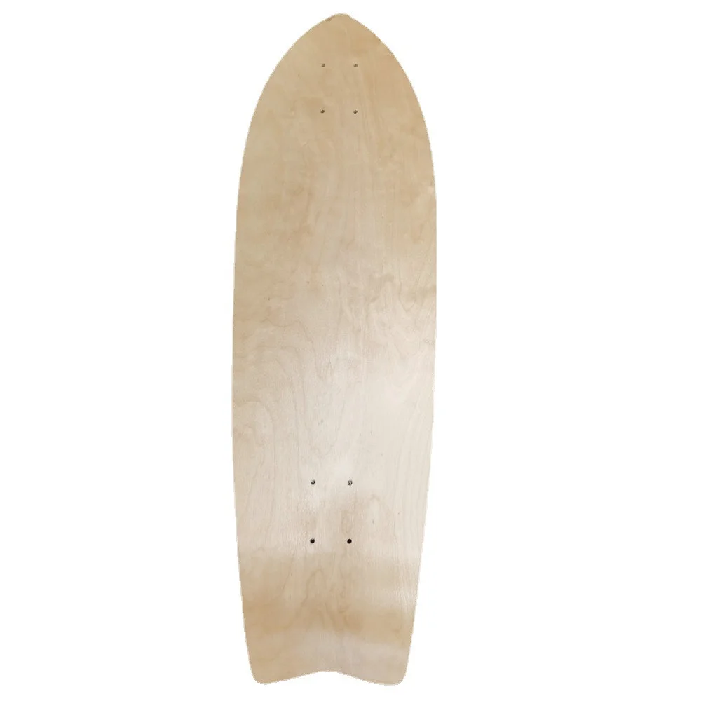 Skateboard en érable vierge sans roue pour hommes et femmes, planche à roulettes bricolage, longboard professionnel, sculpteur, surf, terre, planche de surf, 32 po