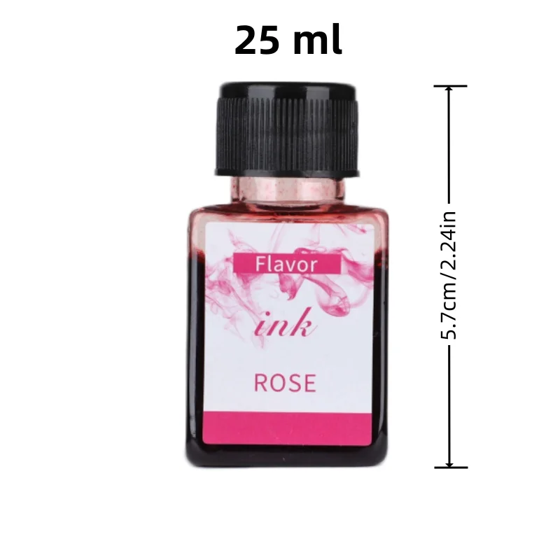 12-Colors Fountain Pen Ink, 25ml, Non-Carbon, High-Quality Quick-Drying Ink for Adult Calligraphy and Writing with Colored
