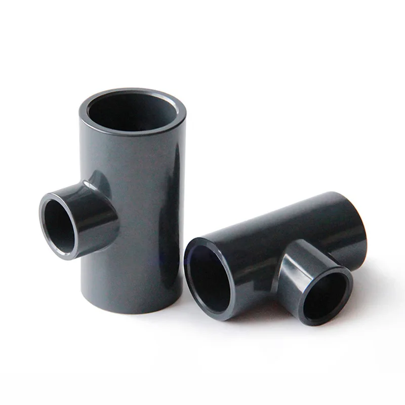 1PCS Dark grey Reducing 3 Ways Connector PVC Pipe Fitting Garden Water Fish Tank Connector ID 20/25/32/40/50/63/75/90mm