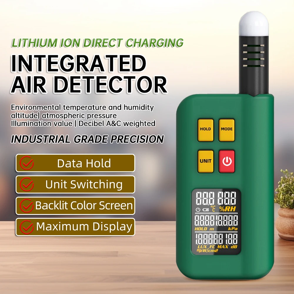 GX1 Multi-function Tester Temperature & Humidity Meter Illuminance Meter Altitude Tester Noise Detector Sound Level Meter