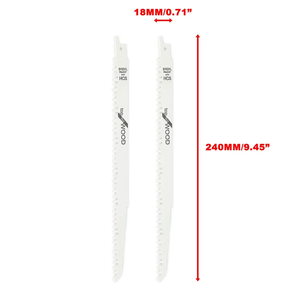 2pcs  Reciprocating Tool Tooth Saw Blades S1531L 9.5