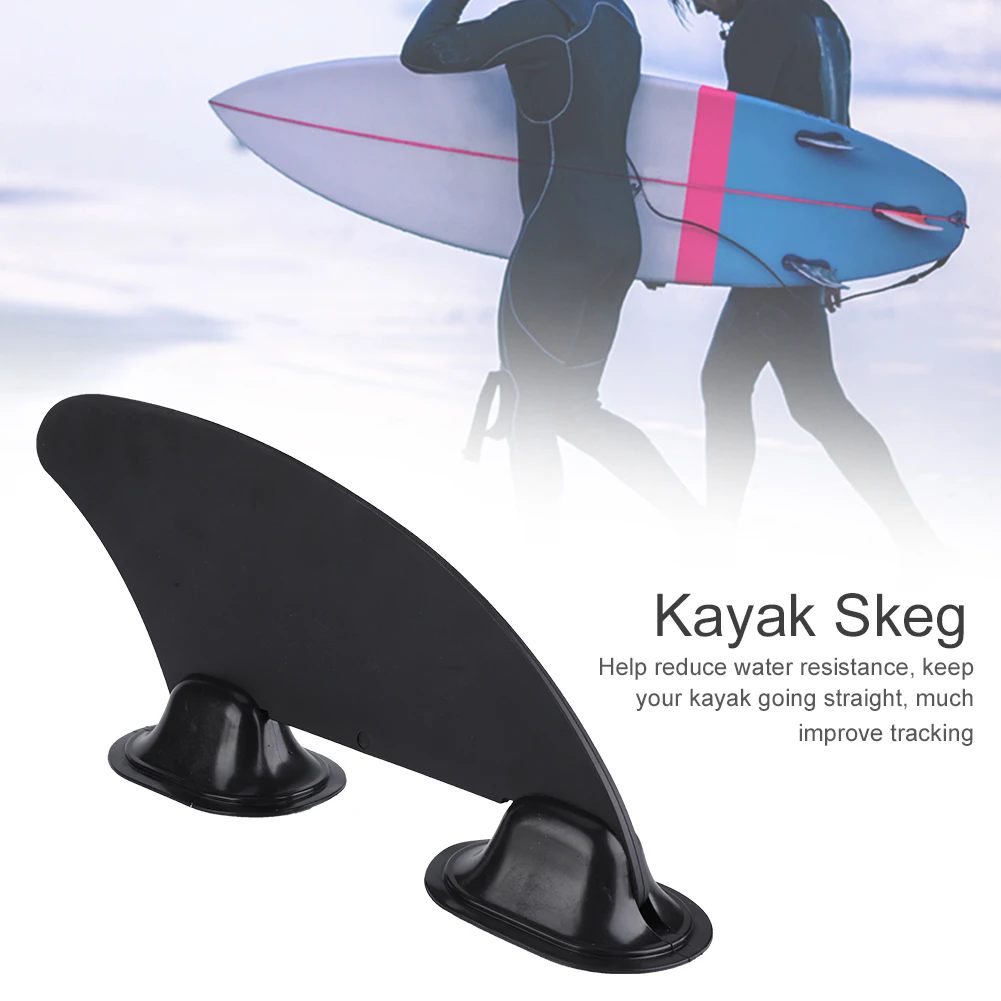 Kajak-Skeg-Tracking-Flosse mit integrierten Befestigungspunkten, Schwarz, Watershed