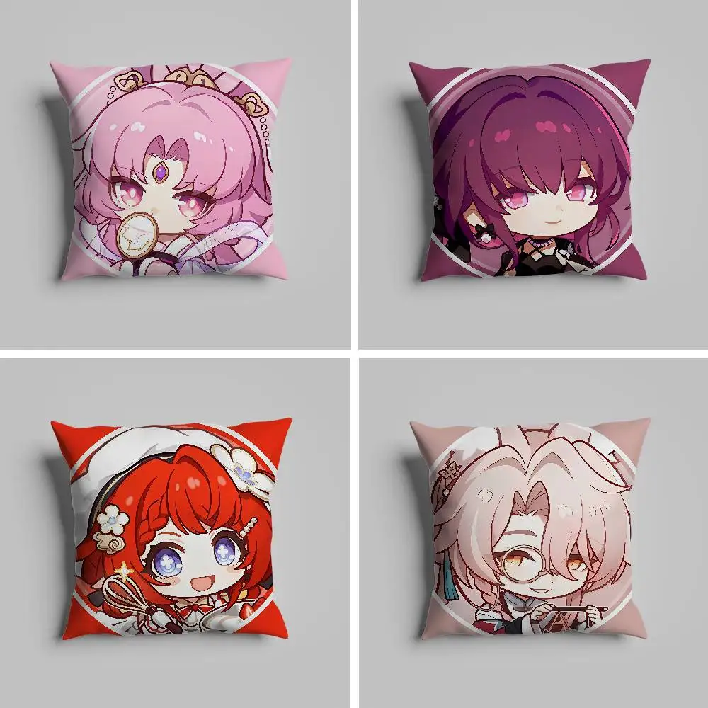 

Game Honkai Impact Pillow Case Pillowcase For Car Pillows 60x60 Cushions Luxury Double Sided Cover Home And Decoration Sofa 30x