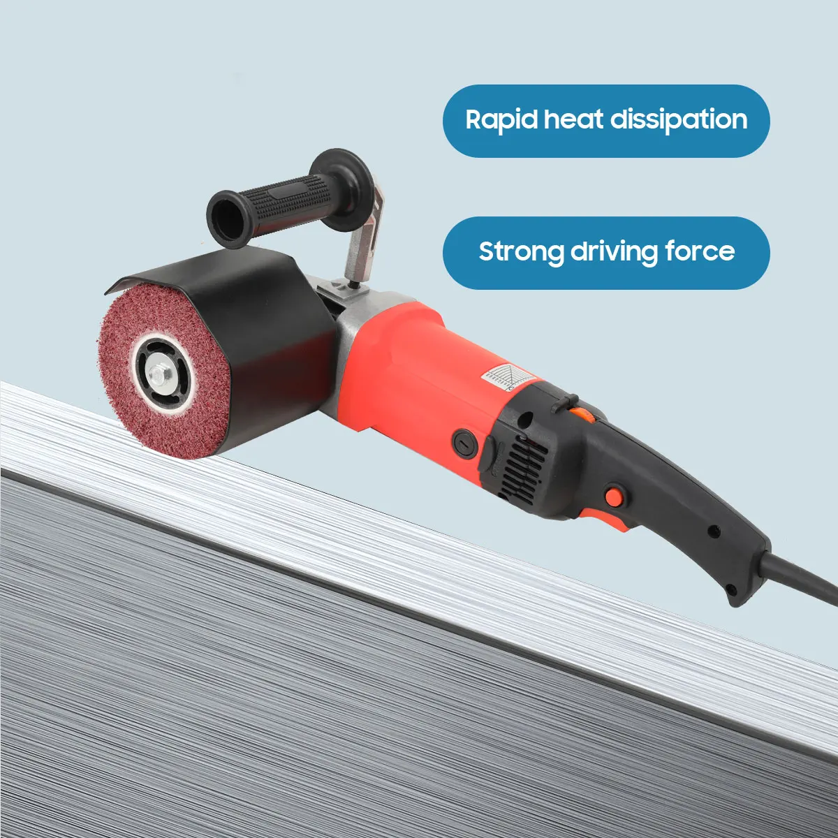 1400W Grinding Machine Satin Polisher 220V Electric Wire Drawing Burnishing Polishing Machine For Metal Steel Wood Polishing