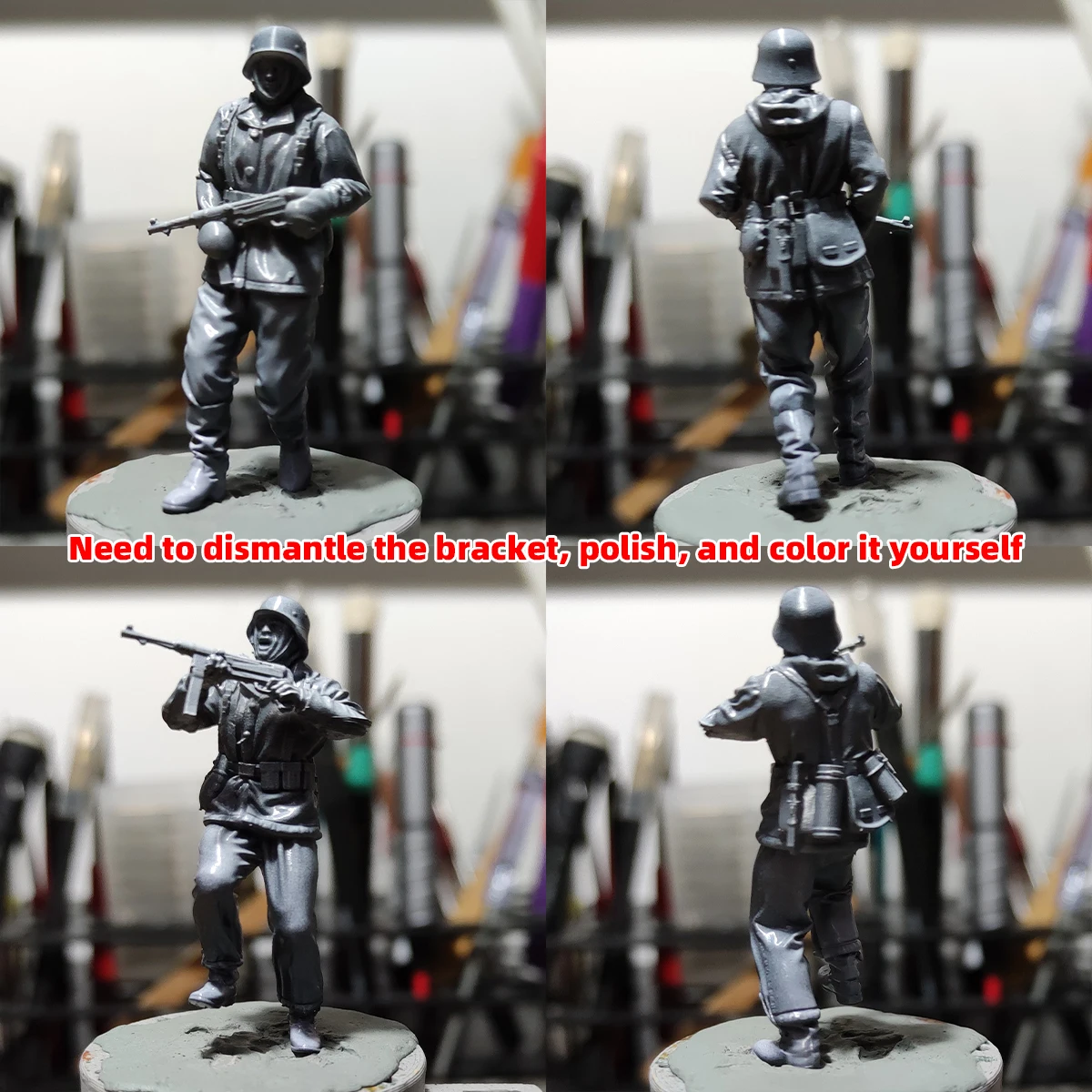 1/35 1/48 1/72 Maßstab Modellbausatz 3D Harz Miniatur-Soldatenfiguren Deutsche Ostfront-Soldaten Unbemalt Unmontiert Diorama – Detail 2