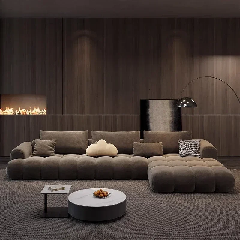 

Роскошный модульный диван-кровать Cloud Couch (левый/правый) из ткани с технологией Wind Technology, современный, для гостиной, кремовый, угловой