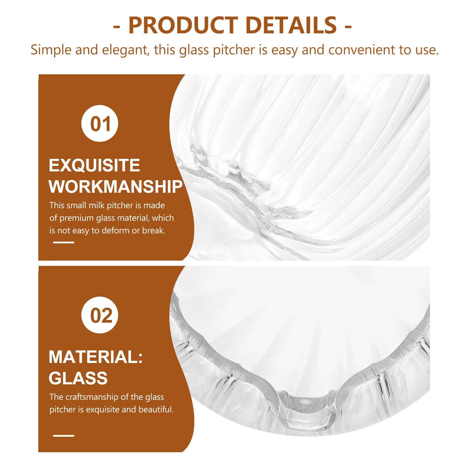 

Elegant Glass Milk Creamer Pitcher for Home Decor and Professional Use Exquisite Craftsmanship Versatile Creamer Pitcher