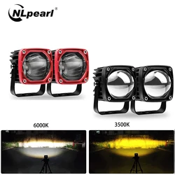 NLpearl 3 Inch Led Work Light 6000K White 3500K Amber Driving Light Fog Lights Spotlight Car Truck Off Road Motorcycle 12V 24V