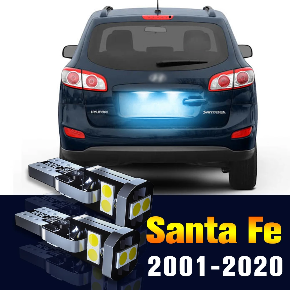 

2pcs LED License Plate Light Bulb Number Lamp For Hyundai Santa Fe 1 2 3 4 2001-2020 2014 2015 2016 2017 2018 2019 Accessories