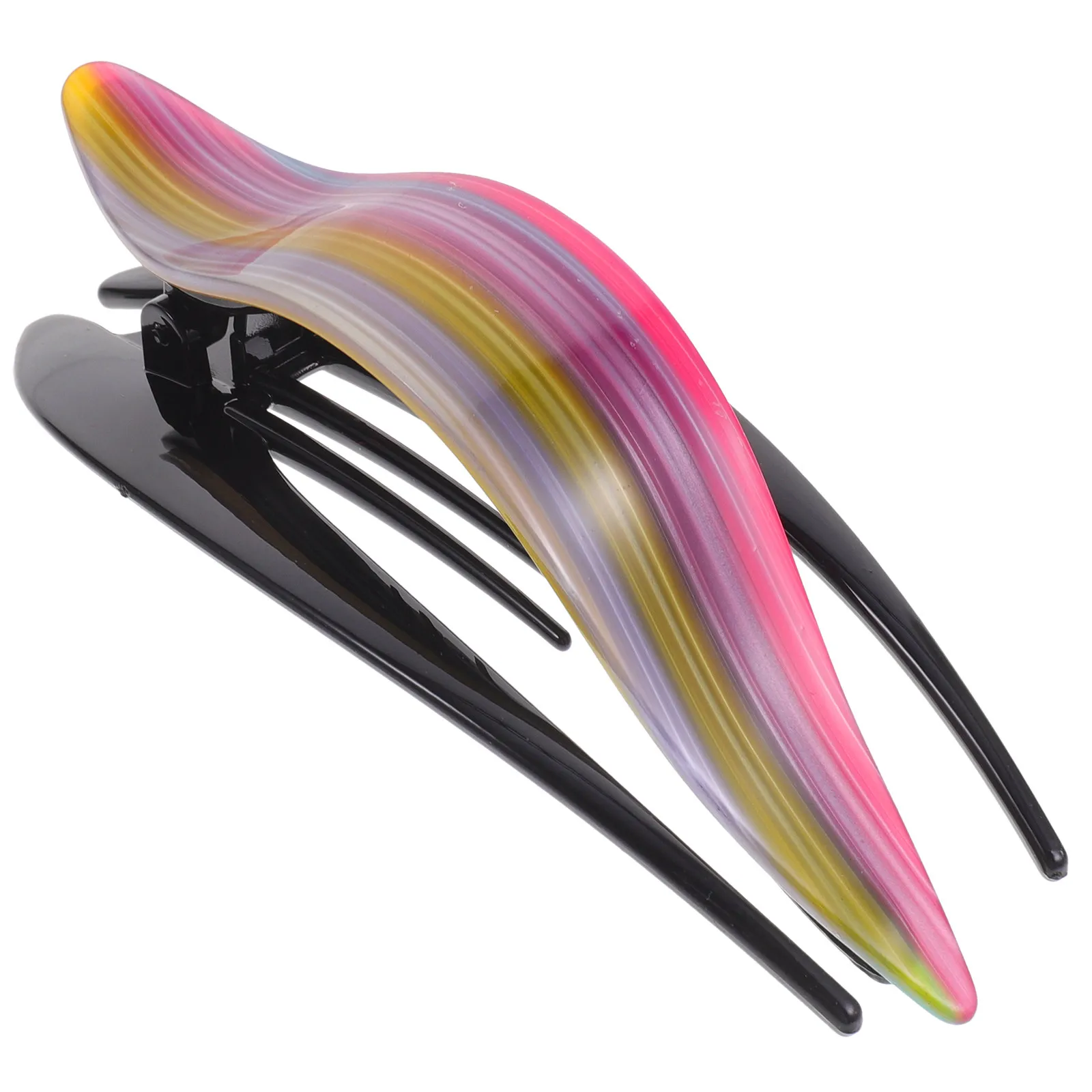 

French Flat Hair Claw Clip Acetate Jaw Clip For Thin Fine Hair No Bend Creaseless Styling Hairpin Women Party Banquet Daily Wear