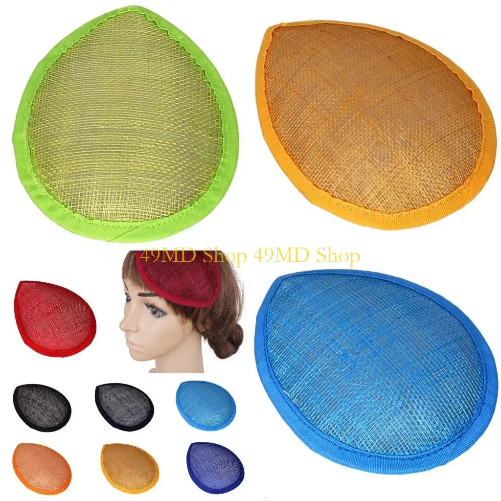 

49MD Fascinator Base Saucer Sinamay Hat Base DIY Teardrop Sinamay Saucer Hat Base