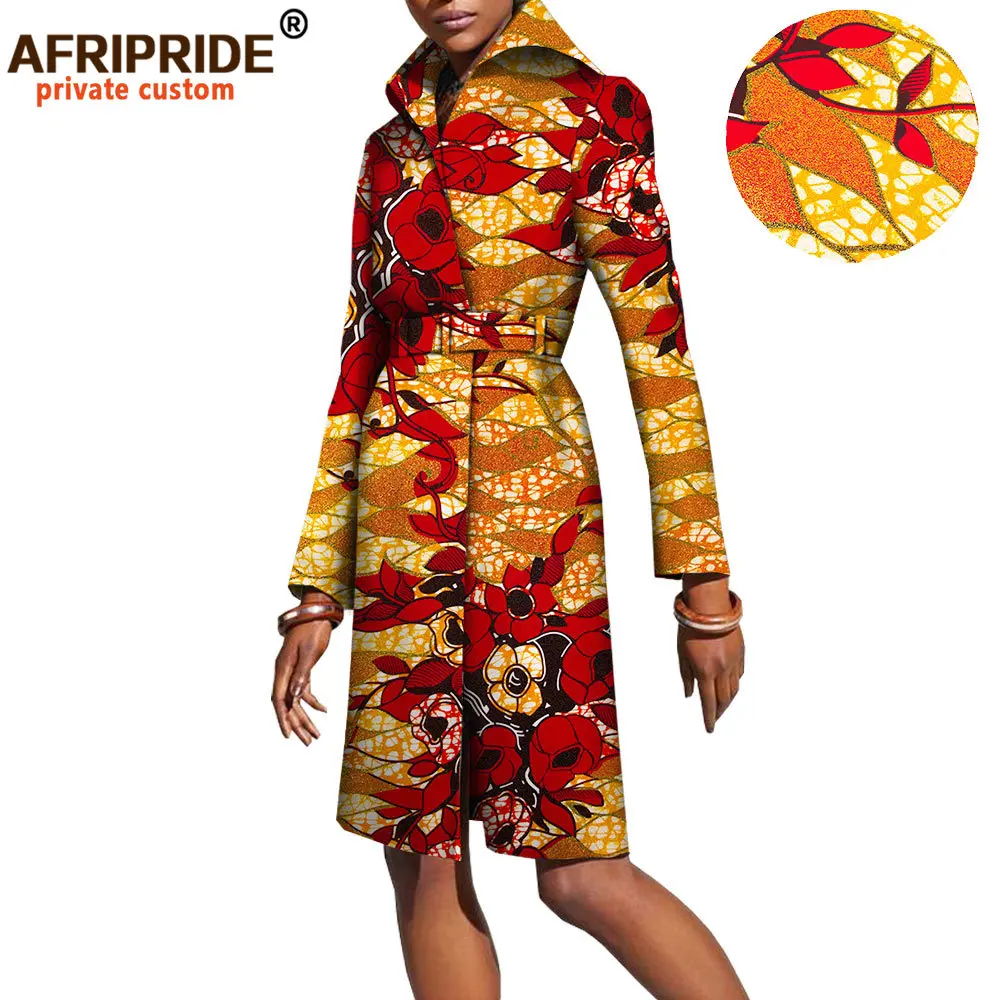 Women`s Coats African Clothes for Women Ankara Attire Print Outfits Long Sleeve Outwear Jacket Dashiki Clothing Fashion A1824003