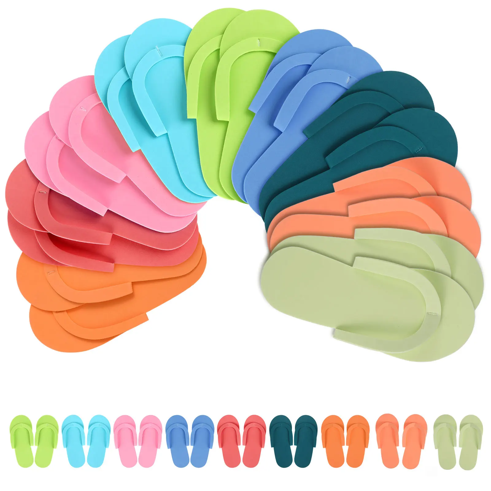 

ROSENICE 36 Pairs Disposable Slippers High Quality Pedicure Slipppers for Salon Spa Pedicure (Random Color)