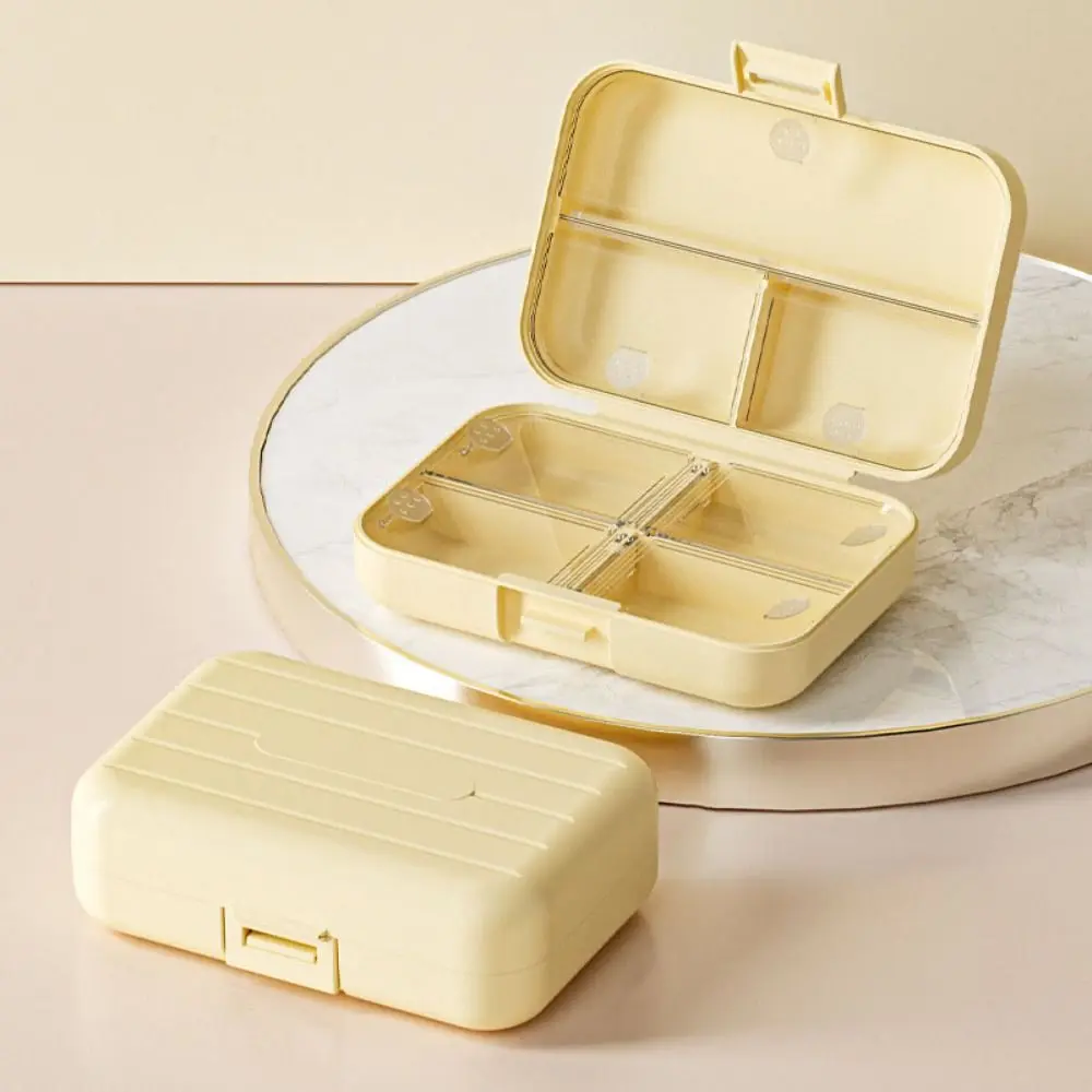 

Convenient Portable Jewelry Box with Compartment Lightweight Pill Case PP Mini Storage Box Ring