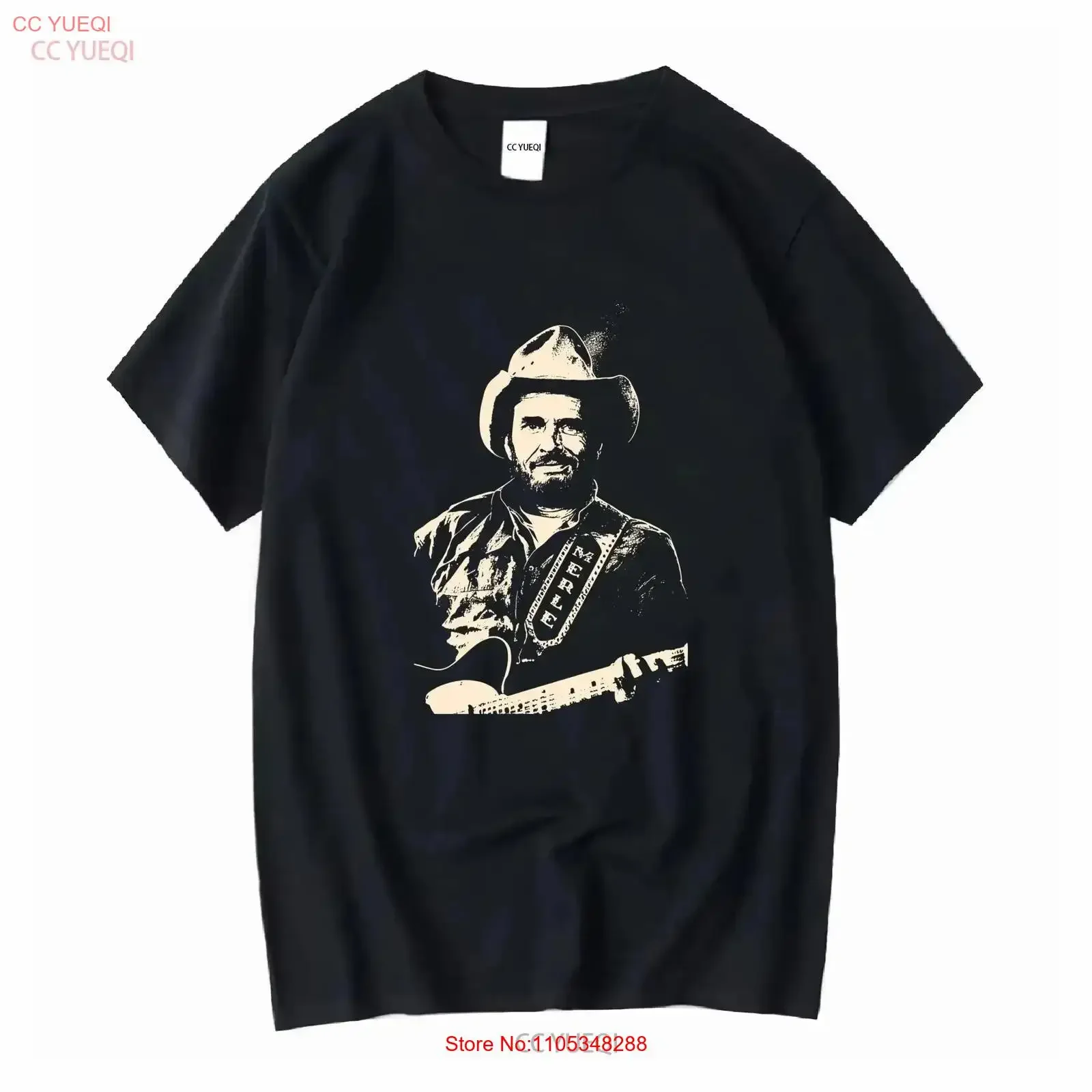 Merle Haggard On Stage Photo T-Shirt Fan's Vintage Washed Casual Stretchy Slightly Top für den Alltag, Herren-Vintage-Washed-Shirt