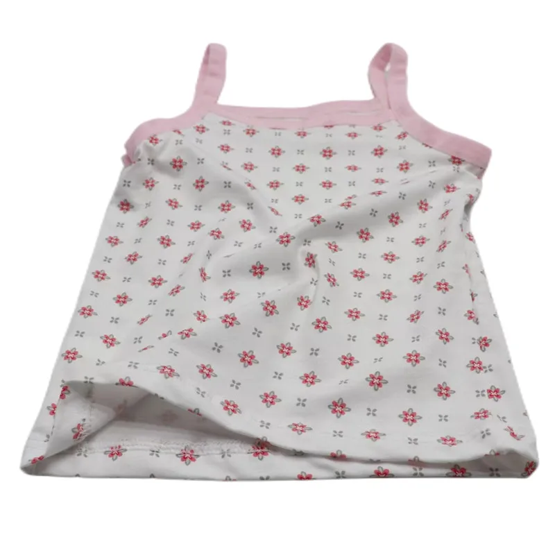 3pcs/Lot Girls Cotton Floral Singlet Breathable Underwear Tank Kids Quality Undershirts Soft Tank Tops for Baby Girl Size 3-10T