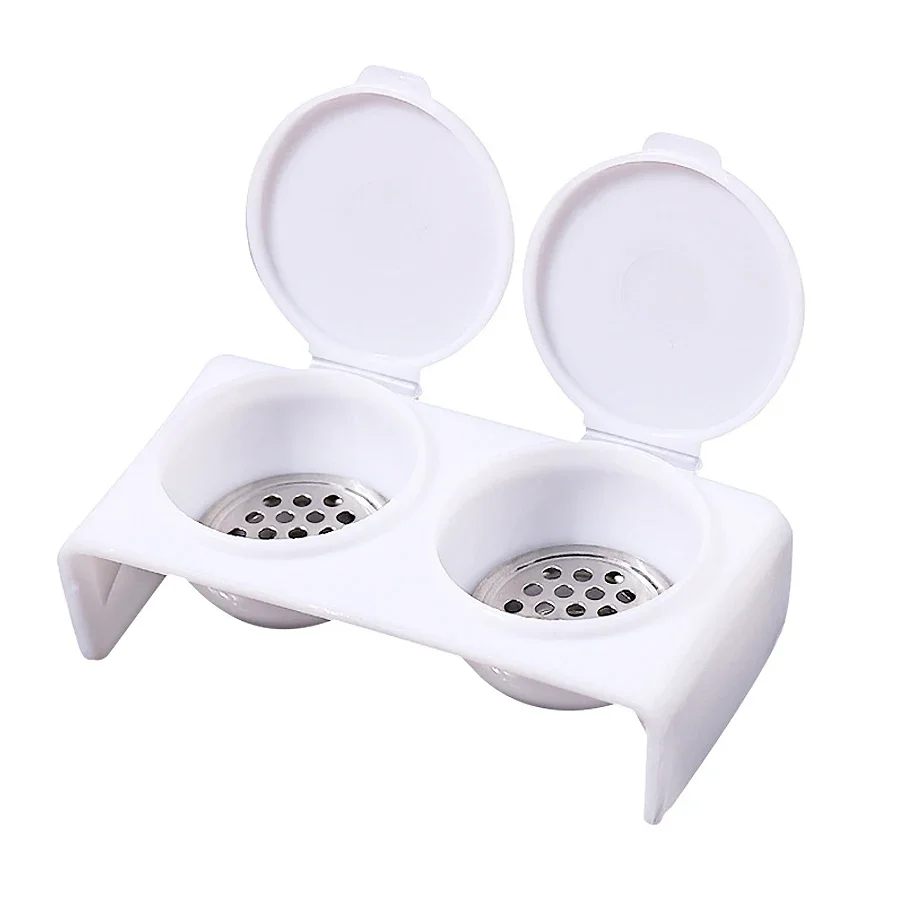 

Nail Art Dual-Hole Brush Cleaning Cup Dappen Dish with Filter Compartment for Acrylic Liquid And Brush Cleaner
