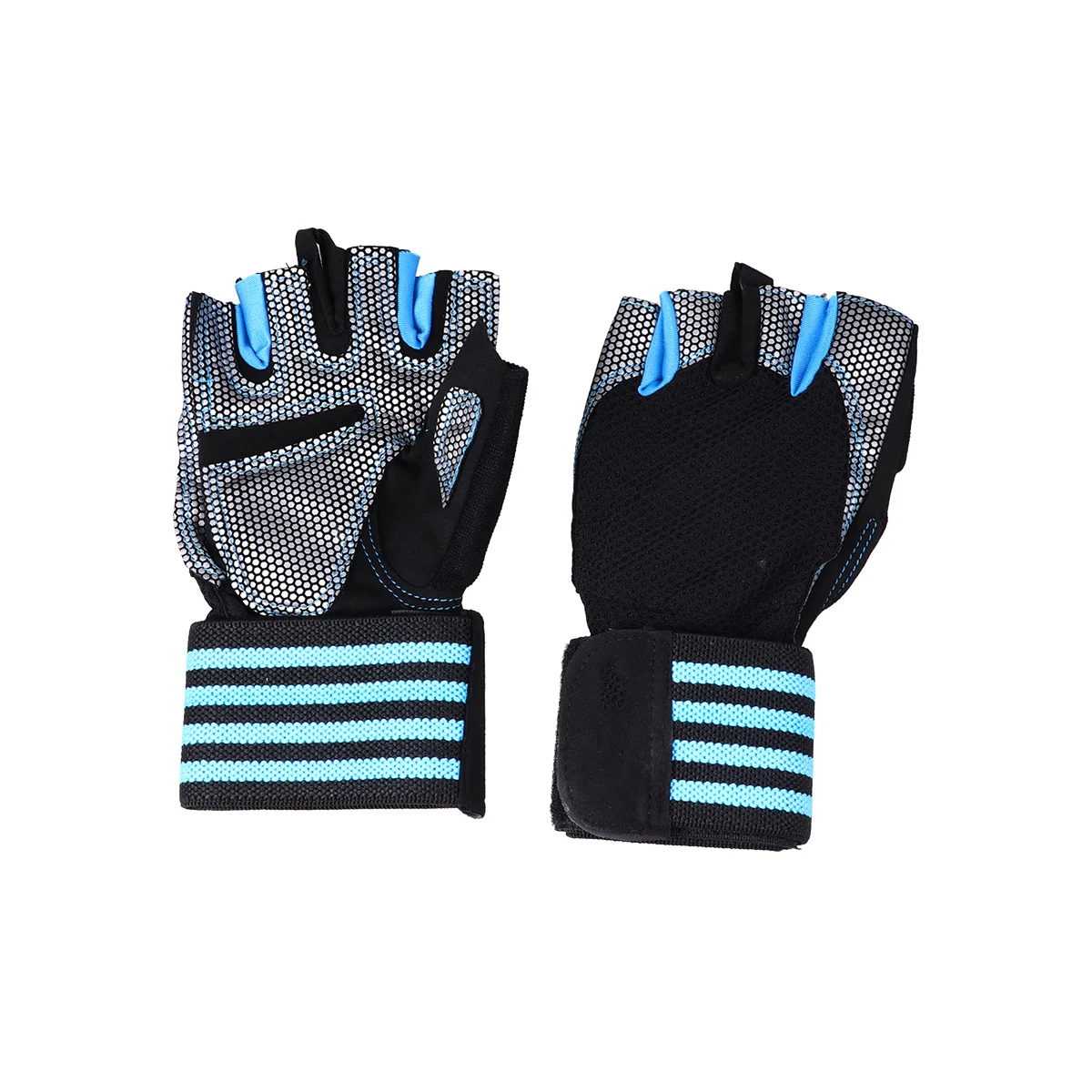 

1 Pair of Outdoor Strength Training Half Finger Gloves Wrist Bracers Palm Protective Gloves Sports Equipment Elastic Hands Prote