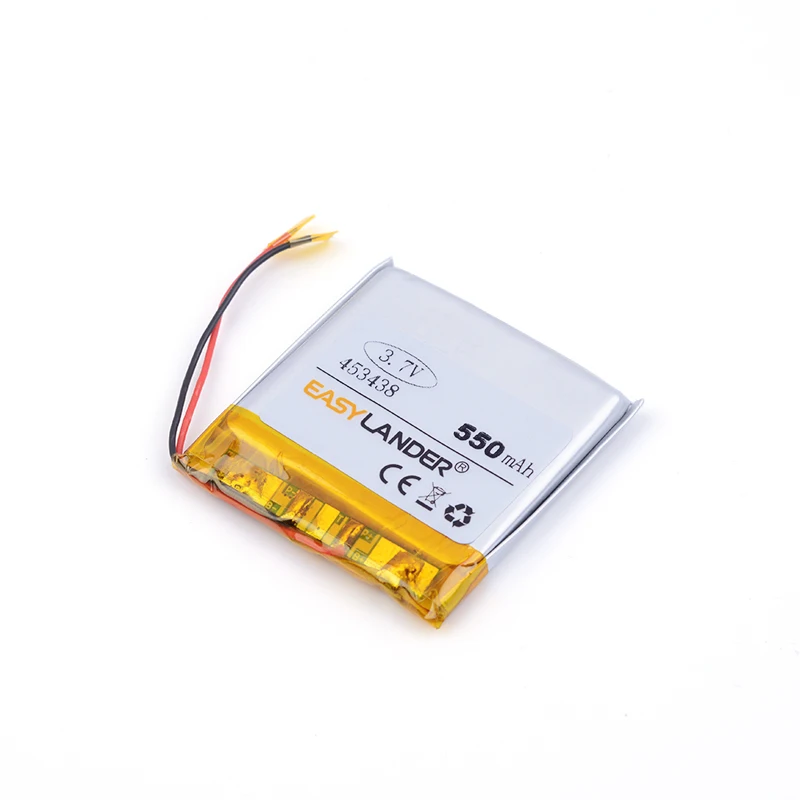 453438 550mAh 3.7V Rechargeable Lithium Li-ion Li Polymer Battery For Mp3 GPS PSP PAD phone camera DVD