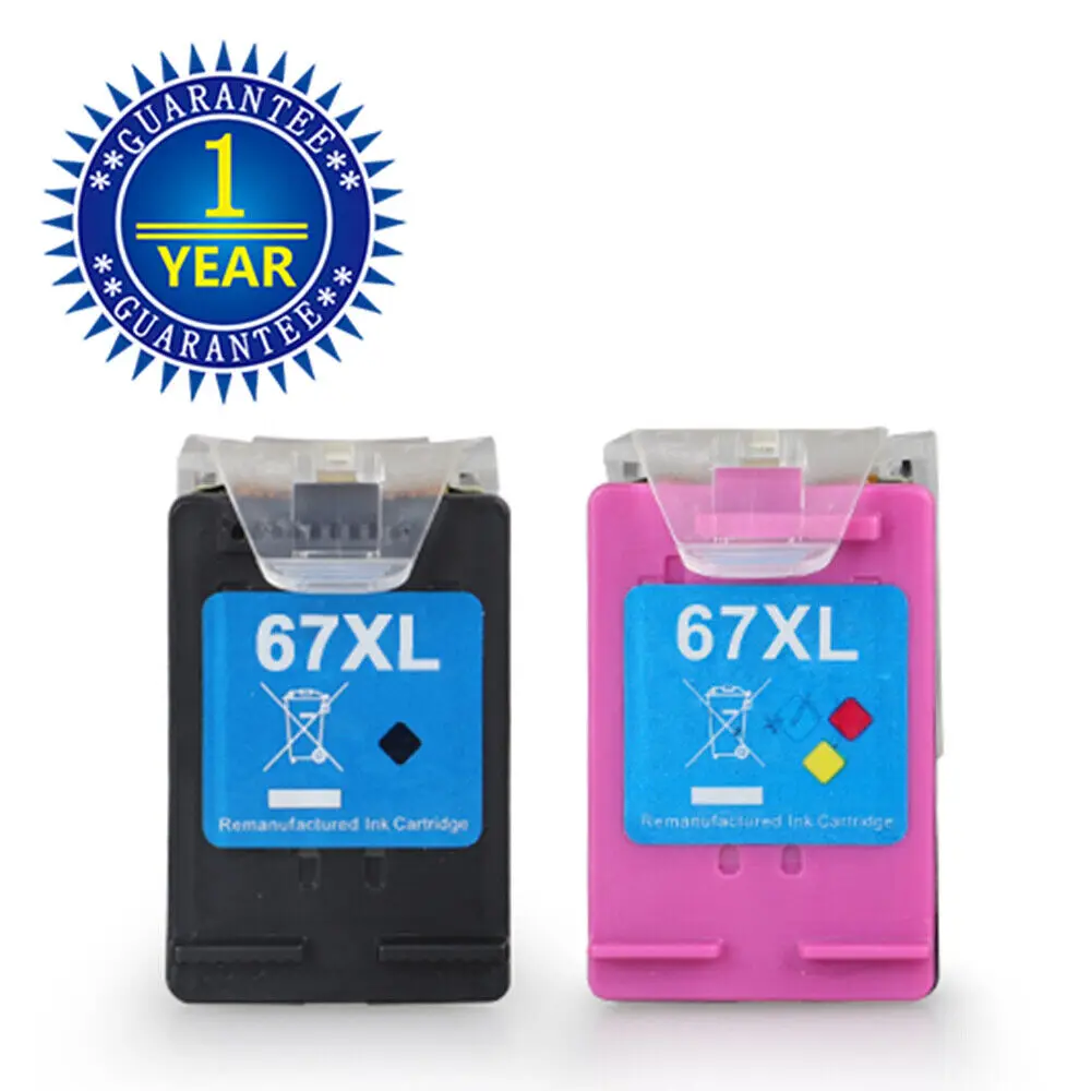 

Lot 67XL Black & Color Ink Compatible for HP Deskjet Plus 4140 4152 4155 4158