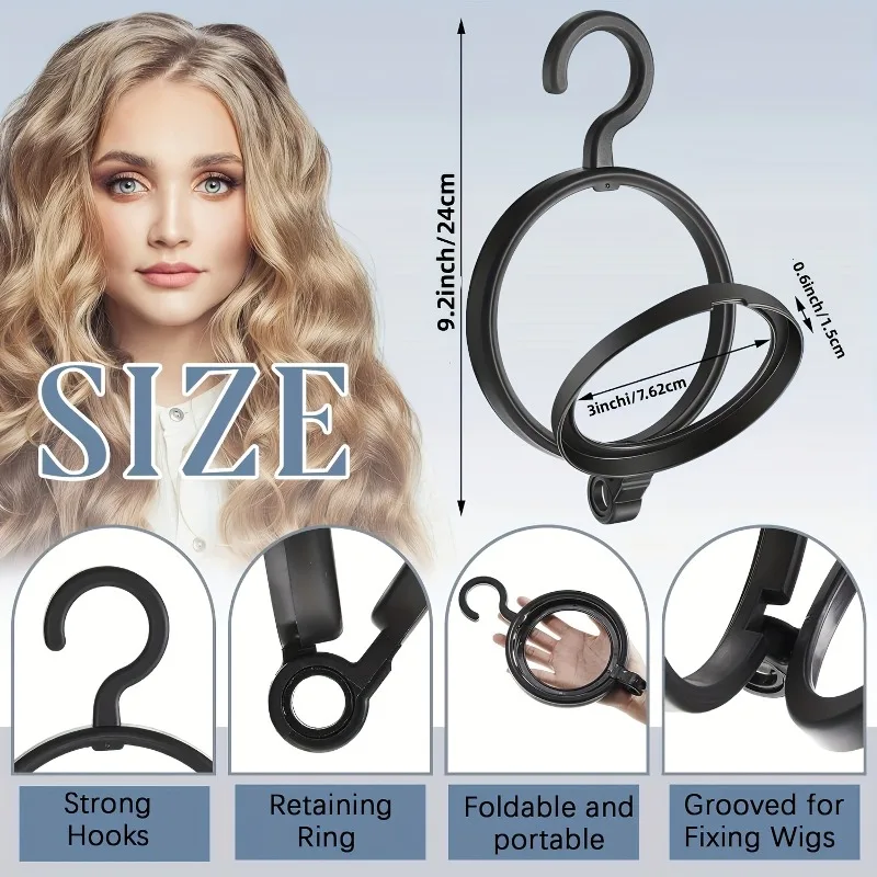 1pc Hanging Wig Stands, Foldable And Portable,Suitable for Various Wigs And Hats,Ideal for Travel Styling And Wig Replacemen.