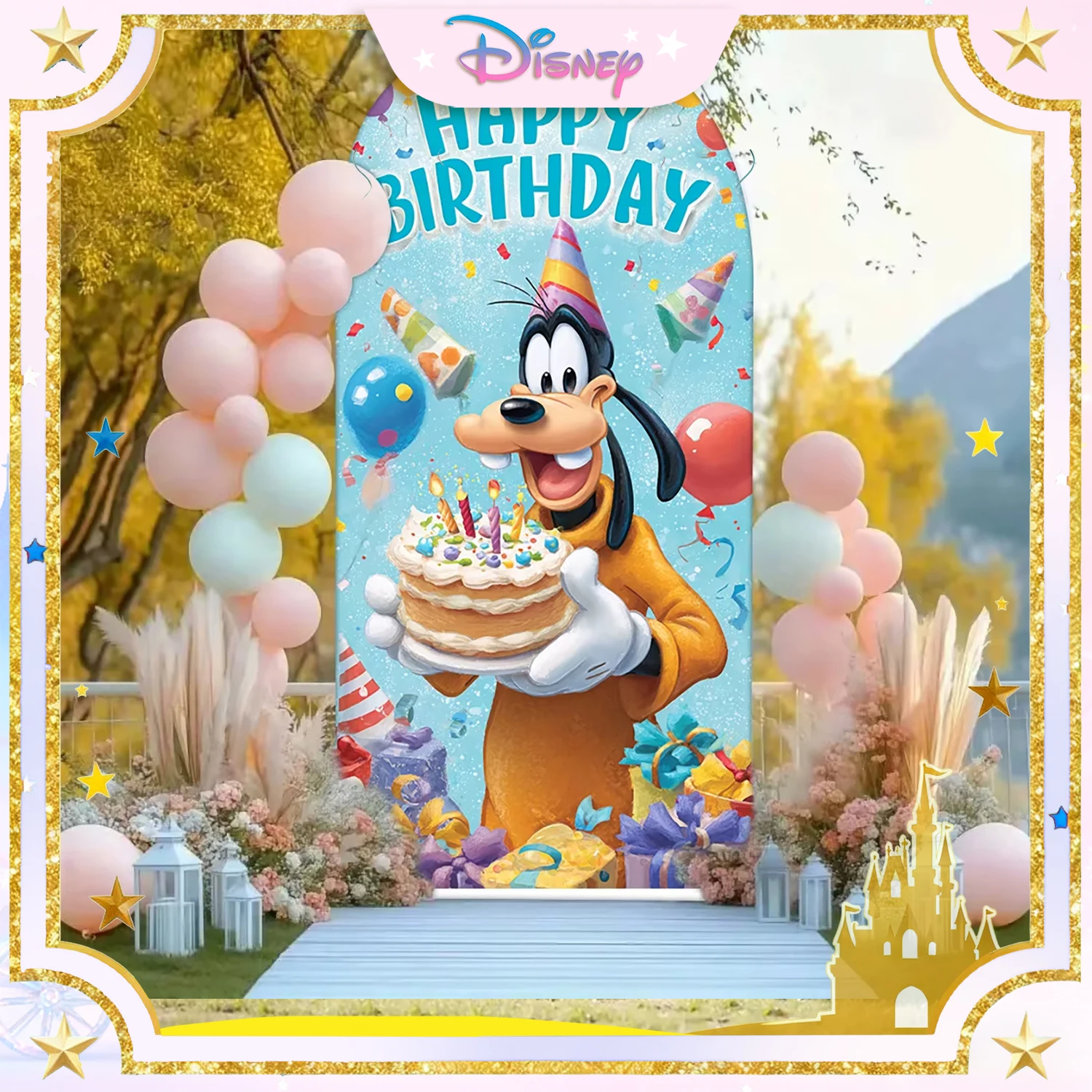 

Disney Safari Mickey Arch Background Cover Adventure Theme Boys Birthday Party Baby Shower Arch Background