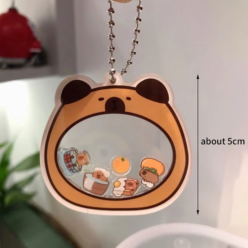 1pc Capybara Rocker Pendant Keychain Acrylic High-looking Couple Model As A Gift For Good Friends