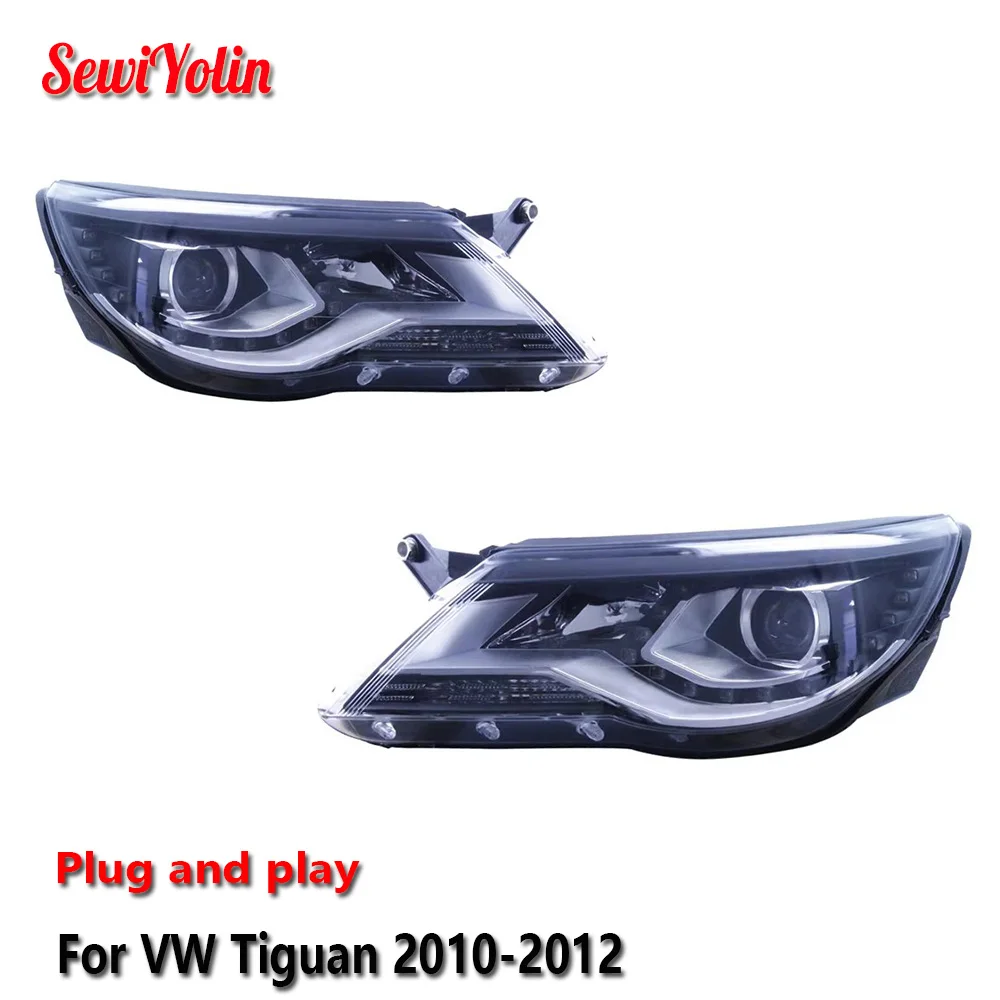 

Car LED Headlight Light Assemblies For VW Tiguan 2010-2012 Auto Fog DRL Brake Turn Signal Lamp Plug and Play