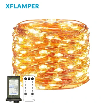 Guirnalda de luces LED para exteriores, luces impermeables flexibles para interiores, decoración navideña, jardín, hogar, fiesta, boda, 50M, 100M