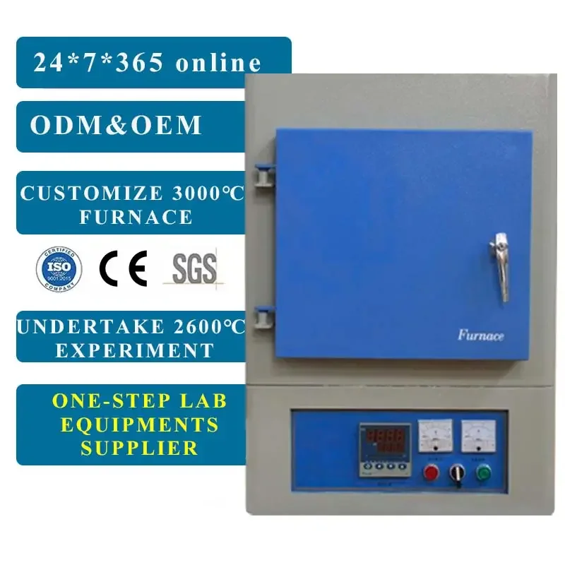 PID Control 30 Progra  mmed Segments 1000℃-1200℃ Resistance Wire Heating Electric Muffle Furnace Box Type Furnace For Lab Use