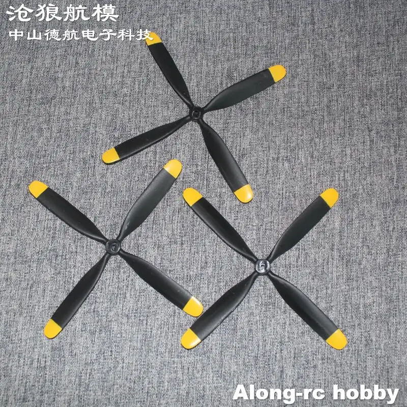 3pcs 170mm 4 blades Propeller for Volantex rc 750mm Wingspan P51 Park Flyer P-51 Mustang 768-1RC Airplane Plane Spare Parts