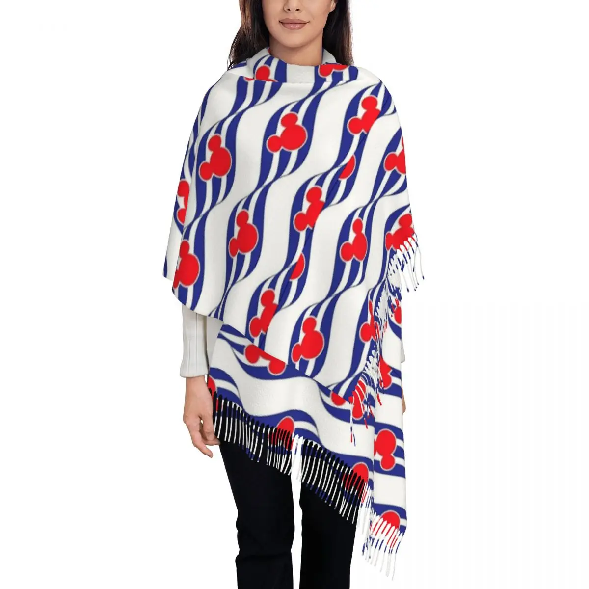 

Mickey Mouse DCL Cruise Logo Shawl Wraps Women Warm Large Soft Scarf Pashmina Shawl Scarves
