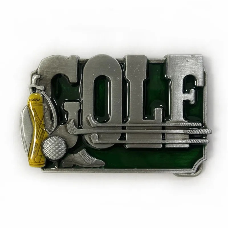 

Пряжка ремня для гольфа из цинкового сплава, повседневная ковбойская пряжка ремня в стиле ретро