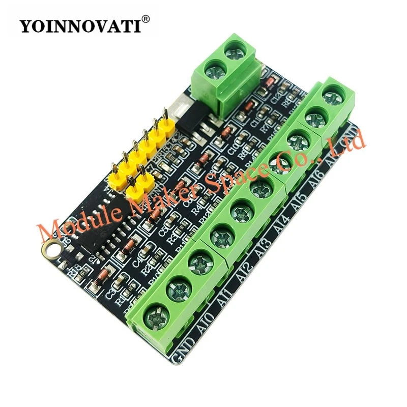 MCP3208 8-Channel 12-Bit ADC Module 4-20mA Current Input Acquisition SPI Interface for Arduino PLC