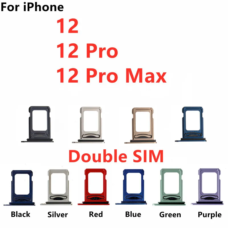 Double Sim Card Tray Slot Holder Adapter Flex Cable For iPhone 12 Pro Max