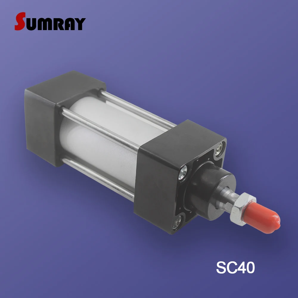 Pneumatic Cylinder SC Type 32/40/50/63mm Bore 25/50/75/100/125/150mm Stroke Double Action Pneumatic Air Cylinder