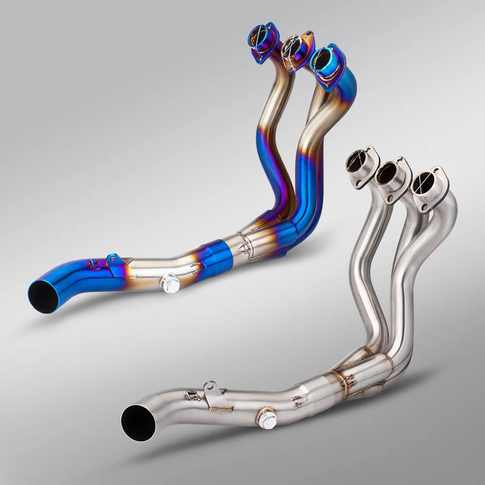 Motorcycle Escape Header Tube For YZF R9 MT09 FZ09 XSR900 TRACER 9 GT 2021-2025 Racing Bottom Exhaust Front Pipe 51mm
