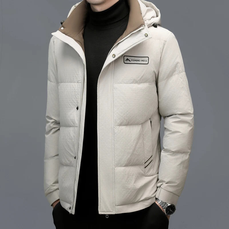 YX-2603 Men\'s Winter New Down Jacket Thickened Warm Extreme Cold White Duck Down Short Jacket Casual Youth Jacket Business