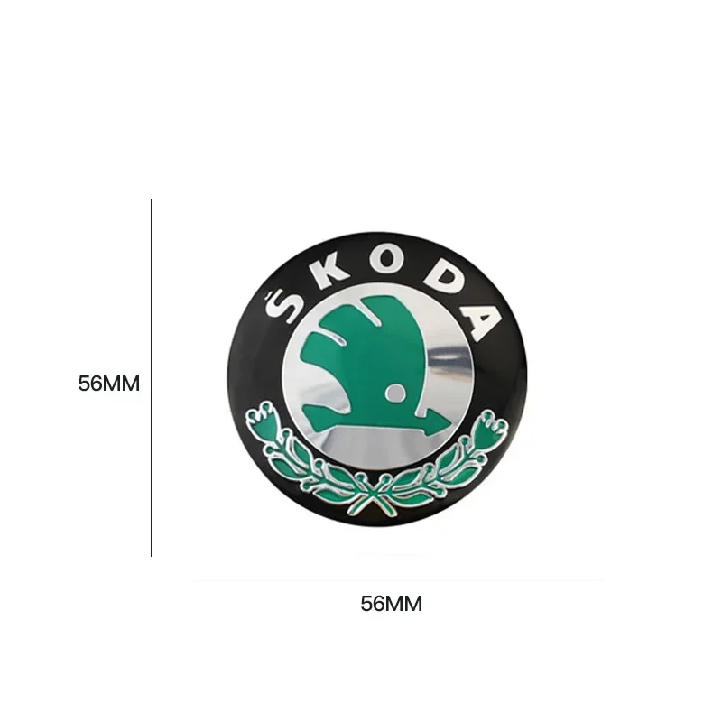 4Pcs Car Emblem Wheel Hub Caps Stickers Decoration For Skoda Octavia Kodiaq Enyaq iV Kamiq Scala Superb Fabia Rapid Citigo Karoq