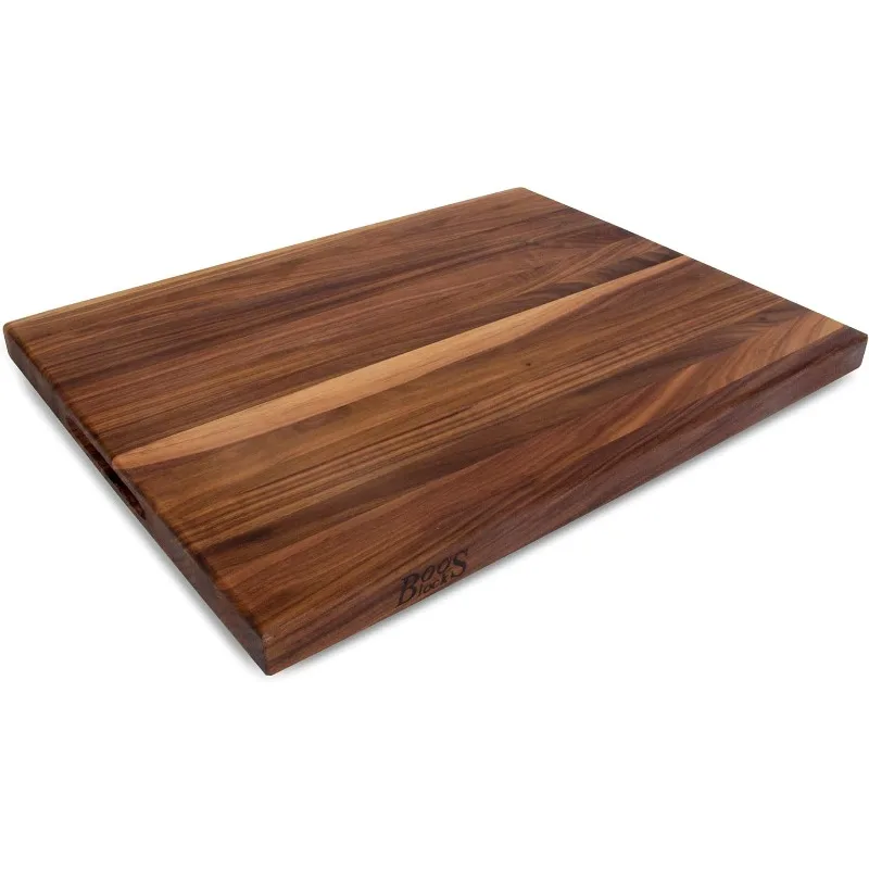 

John Boos Walnut Wood Cutting Board for Kitchen Prep, Large Edge Grain Rectangular Reversible Charcuterie Boos Block