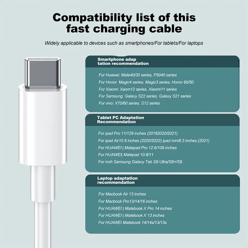 100W 5A Type-C To Type C Cable Super Fast Charge For Samsung S24 S23 Xiaomi 14 13 USB Quick Charging Data Wire Cord Accessories images - 6