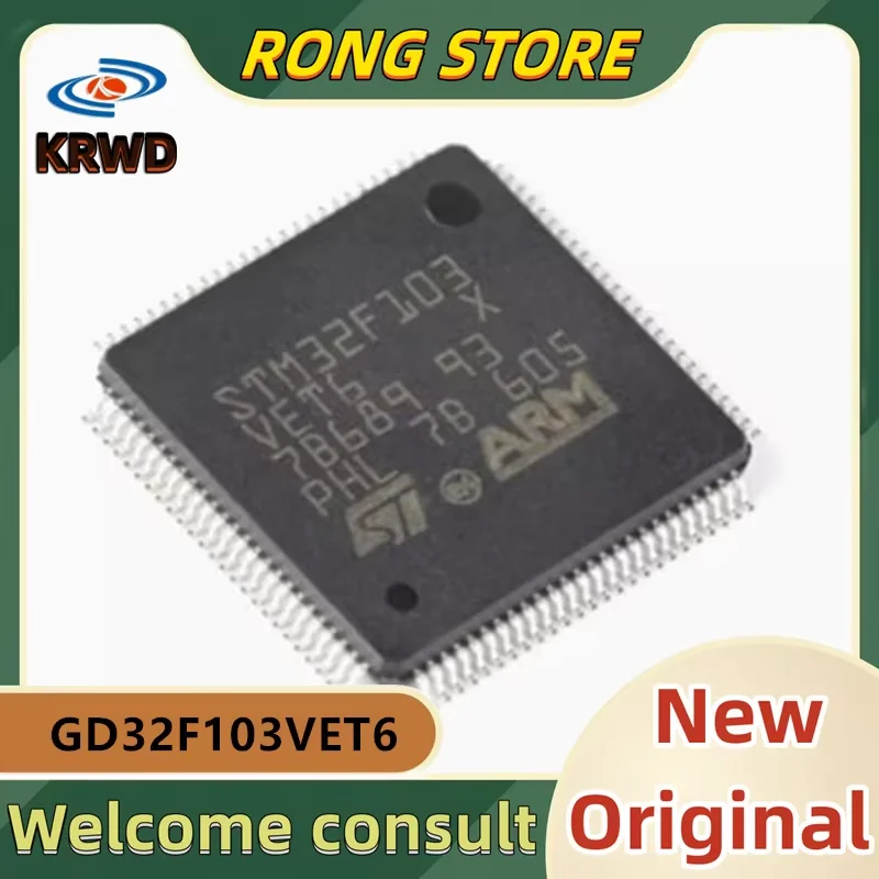 

(5 шт.) GD32F103 VET6 новый и оригинальный чип IC GD32F103VET6 GD32F103 LQFP-100 ARM Cortex-M3 32-битный микроконтроллер-MCU